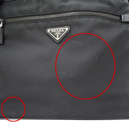 PRADA プラダ ショルダーバッグ ブラック ナイロン メンズ 【中古】