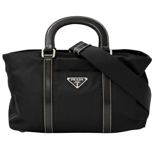 PRADA プラダ 2wayバッグ ブラック BN1052 ナイロン レディース 【中古】