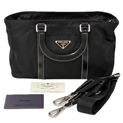 PRADA プラダ 2wayバッグ ブラック BN1052 ナイロン レディース 【中古】
