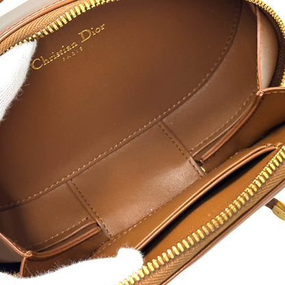 Dior ディオール オーバルカメラバッグ ショルダーバッグ ブラウン レザー レディース 【中古】