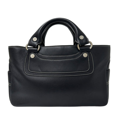 CELINE セリーヌ ブギーバッグ ハンドバッグ ブラック レザー レディース 【中古】