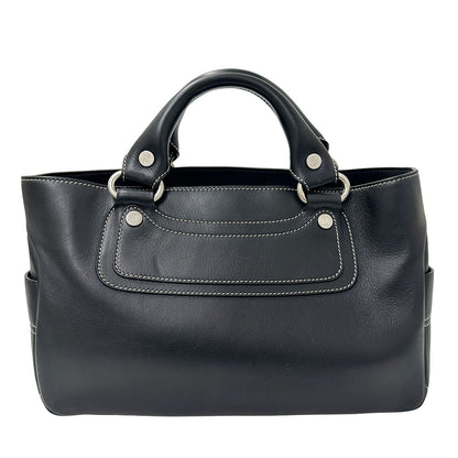 CELINE セリーヌ ブギーバッグ ハンドバッグ ブラック レザー レディース 【中古】