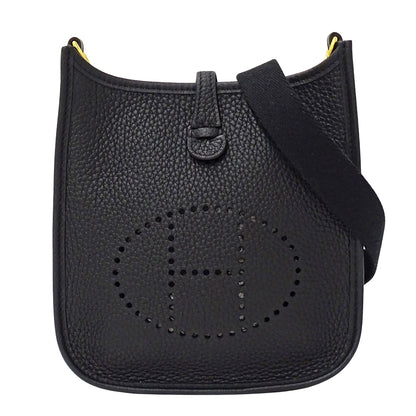 HERMES エルメス エブリン TPM ショルダーバッグ ブラック ゴールド金具 トリヨンクレマンス レディース 【中古】