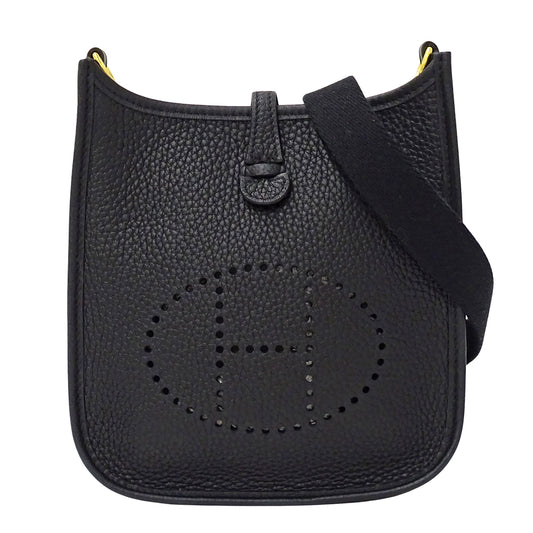 HERMES エルメス エブリン TPM ショルダーバッグ ブラック ゴールド金具 トリヨンクレマンス レディース 【中古】