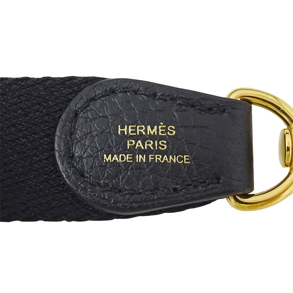 HERMES エルメス エブリン TPM ショルダーバッグ ブラック ゴールド金具 トリヨンクレマンス レディース 【中古】
