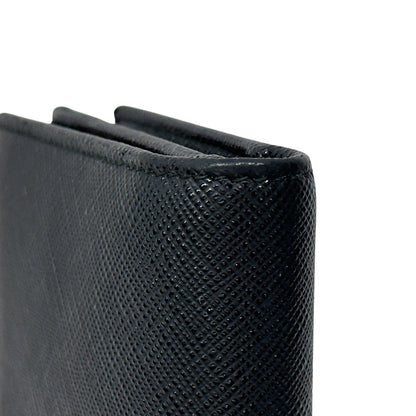 PRADA プラダ 長財布 サフィアーノ ブラック ピンク 1ML506 レディース メンズ 【中古】