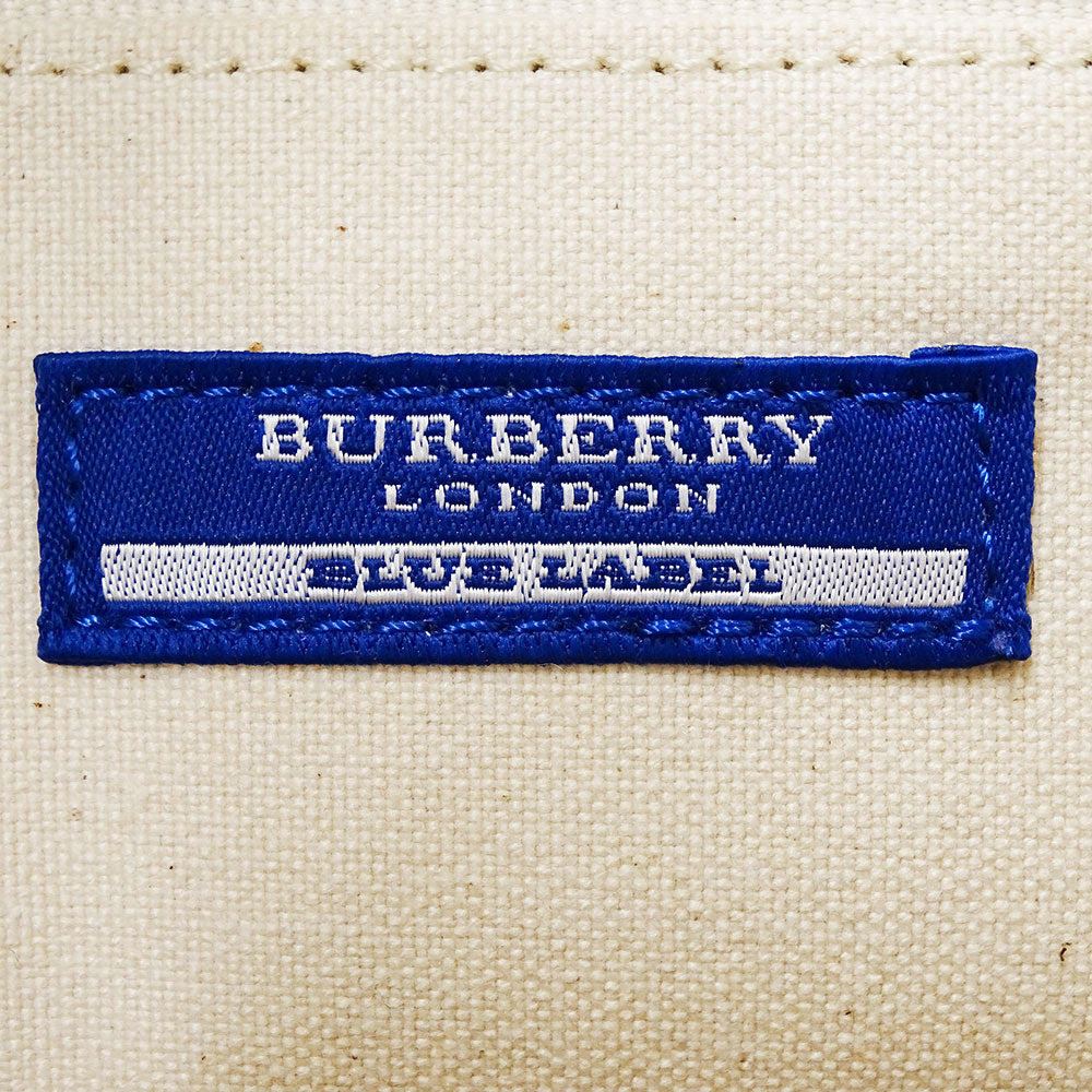 BURBERRY BLUE LABEL バーバリーブルーレーベル トートバッグ ベージュ キャンバス レディース 【中古】
