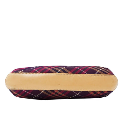 BURBERRY BLUE LABEL バーバリーブルーレーベル ショルダーバッグ パープル ベージュ ナイロン レディース 【中古】
