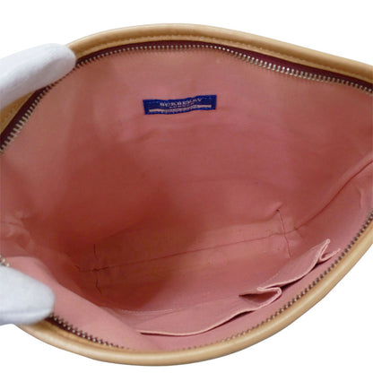 BURBERRY BLUE LABEL バーバリーブルーレーベル ショルダーバッグ パープル ベージュ ナイロン レディース 【中古】