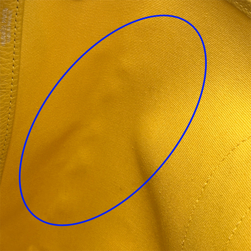 エルメス HERMES ガーデンパーティPM トワルオフィシエ バッグ レディース トートバッグ イエロー シルバー金具 □M刻印 2009年製 A4 シンプル 【中古】