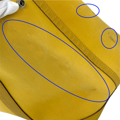 エルメス HERMES ガーデンパーティPM トワルオフィシエ バッグ レディース トートバッグ イエロー シルバー金具 □M刻印 2009年製 A4 シンプル 【中古】