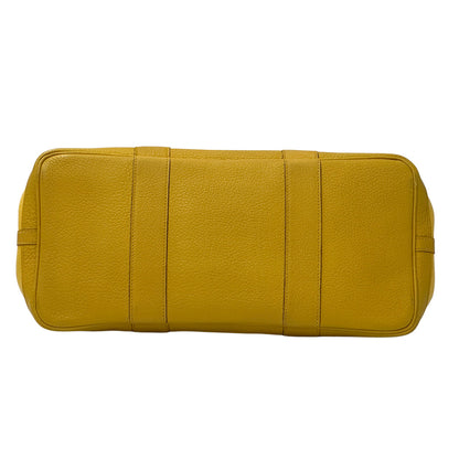 エルメス HERMES ガーデンパーティPM トワルオフィシエ バッグ レディース トートバッグ イエロー シルバー金具 □M刻印 2009年製 A4 シンプル 【中古】