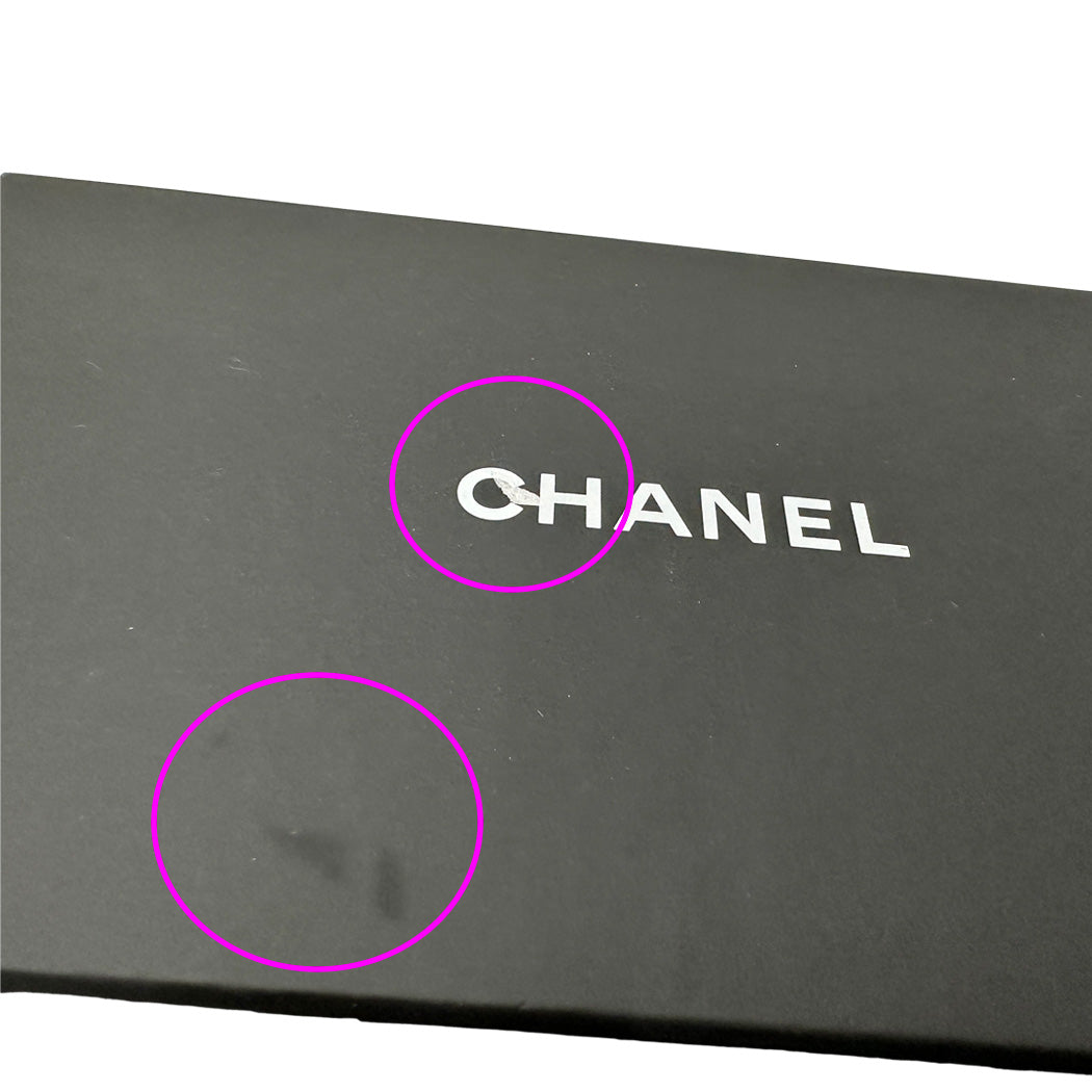 CHANEL シャネル 長財布 マトラッセ ブラック ゴールド金具 キャビアスキン レディース 【中古】