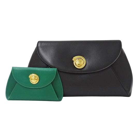 Cartier カルティエ クラッチバッグ セカンドバッグ パンテール ブラック レザー レディース 【中古】
