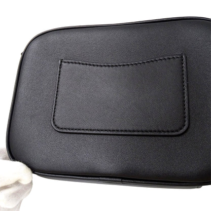 CHANEL シャネル ショルダーバッグ ブラック ゴールド金具 レザー レディース 【中古】