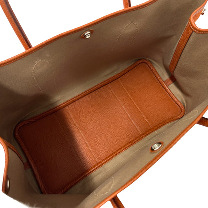 HERMES エルメス ガーデンパーティPM トートバッグ ポティロン シルバー金具 トワルオフィシエ レディース 【中古】