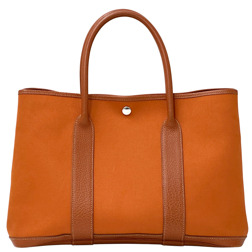 HERMES エルメス ガーデンパーティPM トートバッグ ポティロン シルバー金具 トワルオフィシエ レディース 【中古】