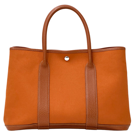 HERMES エルメス ガーデンパーティPM トートバッグ ポティロン シルバー金具 トワルオフィシエ レディース 【中古】