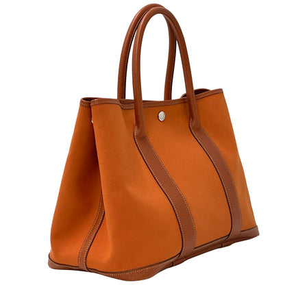 HERMES エルメス ガーデンパーティPM トートバッグ ポティロン シルバー金具 トワルオフィシエ レディース 【中古】