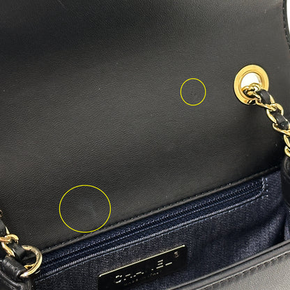 CHANEL シャネル ショルダーバッグ ココマーク ブラック ゴールド金具 レザー レディース 【中古】