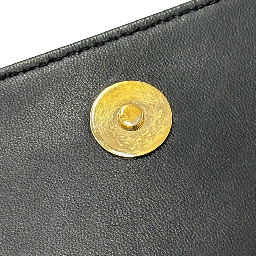 CHANEL シャネル ショルダーバッグ ココマーク ブラック ゴールド金具 レザー レディース 【中古】