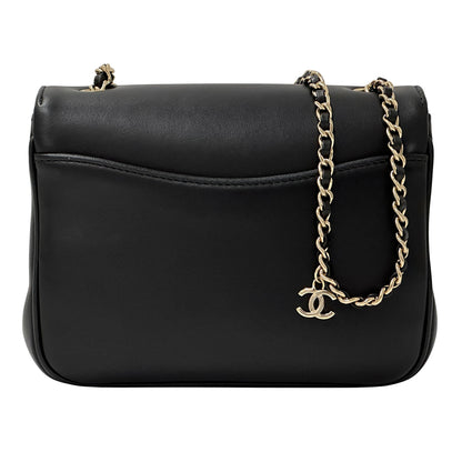 CHANEL シャネル ショルダーバッグ ココマーク ブラック ゴールド金具 レザー レディース 【中古】