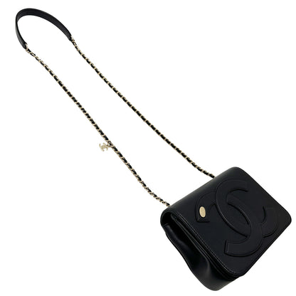 CHANEL シャネル ショルダーバッグ ココマーク ブラック ゴールド金具 レザー レディース 【中古】
