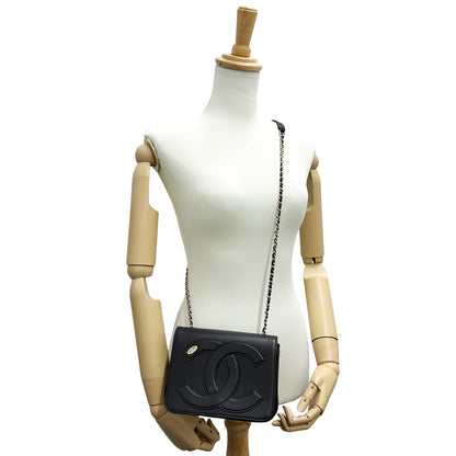 CHANEL シャネル ショルダーバッグ ココマーク ブラック ゴールド金具 レザー レディース 【中古】