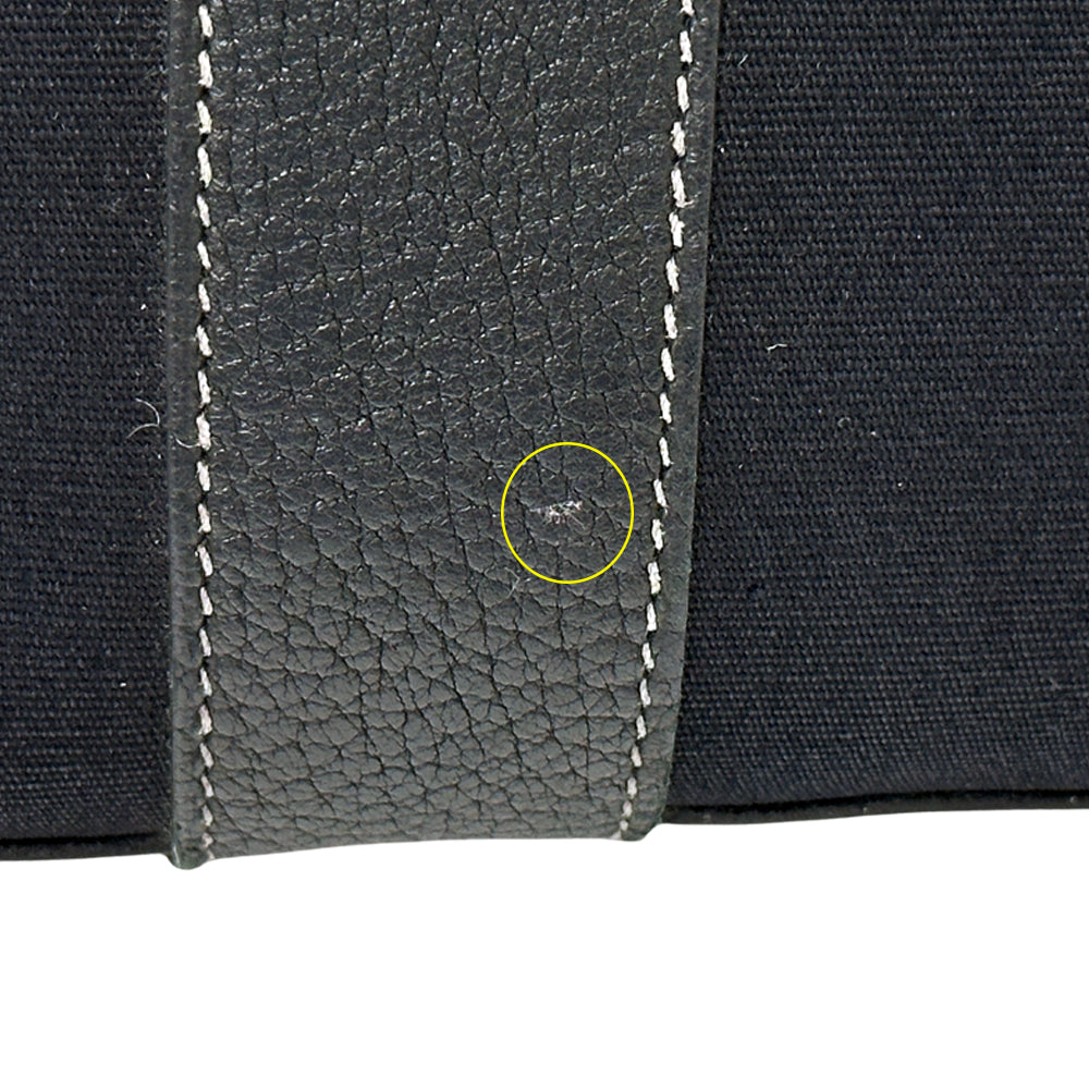 HERMES エルメス ガーデンパーティPM トートバッグ ブラック シルバー金具 トワルオフィシエ □I刻印 レディース 【中古】
