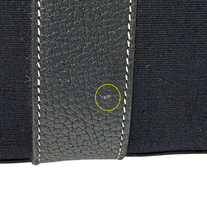 HERMES エルメス ガーデンパーティPM トートバッグ ブラック シルバー金具 トワルオフィシエ □I刻印 レディース 【中古】