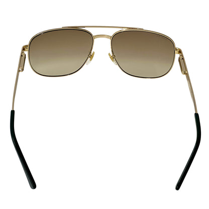 GUCCI グッチ サングラス シェリー ナビゲーターフレーム ゴールド ブラウンレンズ GG1223S メタル メンズ 【中古】