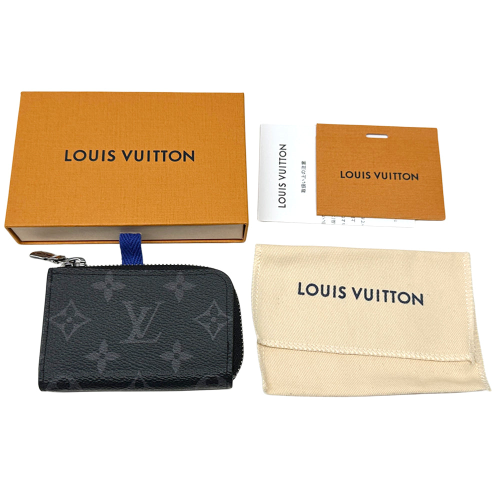 LOUIS VUITTON ルイ・ヴィトン ポルトモネ・ジュール コインケース モノグラム エクリプス ブラック M63536 メンズ 【中古】