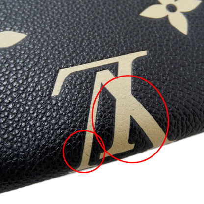 LOUIS VUITTON ルイ・ヴィトン ポルトフォイユ サラ 長財布 バイカラー モノグラム アンプラント ノワール ベージュ M80496 レディース 【中古】