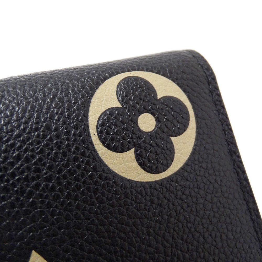 LOUIS VUITTON ルイ・ヴィトン ポルトフォイユ サラ 長財布 バイカラー モノグラム アンプラント ノワール ベージュ M80496 レディース 【中古】
