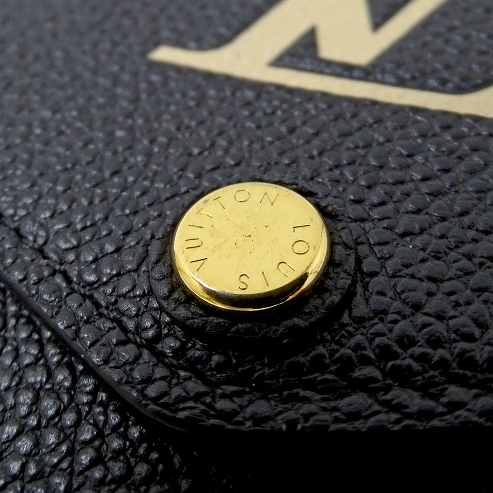 LOUIS VUITTON ルイ・ヴィトン ポルトフォイユ サラ 長財布 バイカラー モノグラム アンプラント ノワール ベージュ M80496 レディース 【中古】