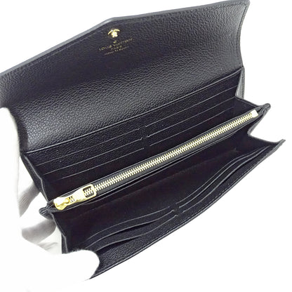 LOUIS VUITTON ルイ・ヴィトン ポルトフォイユ サラ 長財布 バイカラー モノグラム アンプラント ノワール ベージュ M80496 レディース 【中古】
