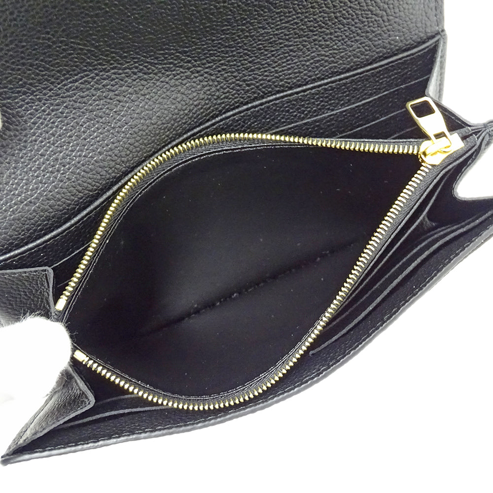 LOUIS VUITTON ルイ・ヴィトン ポルトフォイユ サラ 長財布 バイカラー モノグラム アンプラント ノワール ベージュ M80496 レディース 【中古】