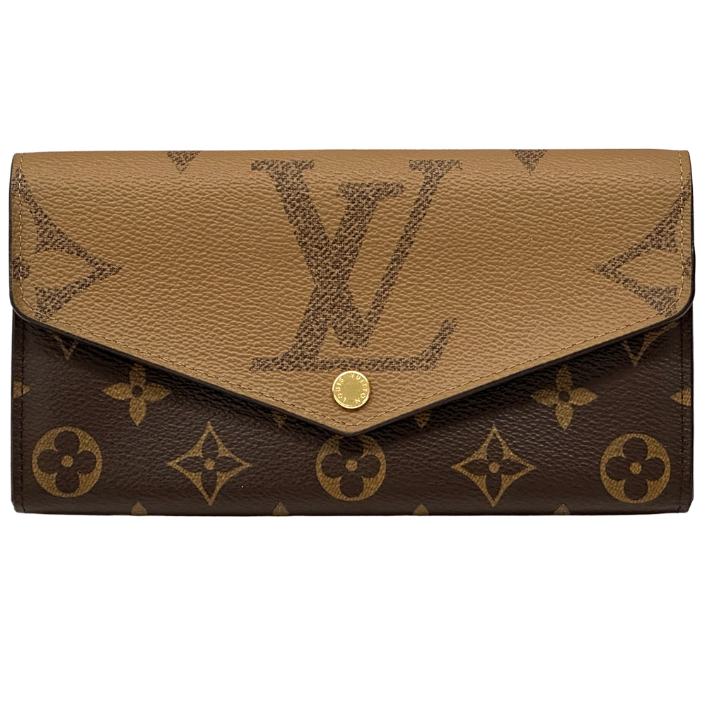 LOUIS VUITTON ルイ・ヴィトン ポルトフォイユ・サラ 長財布 モノグラム ジャイアントリバース ブラウン M80726 レディース メンズ 【中古】