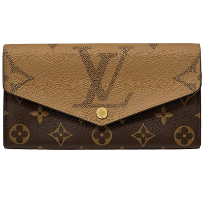 LOUIS VUITTON ルイ・ヴィトン ポルトフォイユ・サラ 長財布 モノグラム ジャイアントリバース ブラウン M80726 レディース メンズ 【中古】