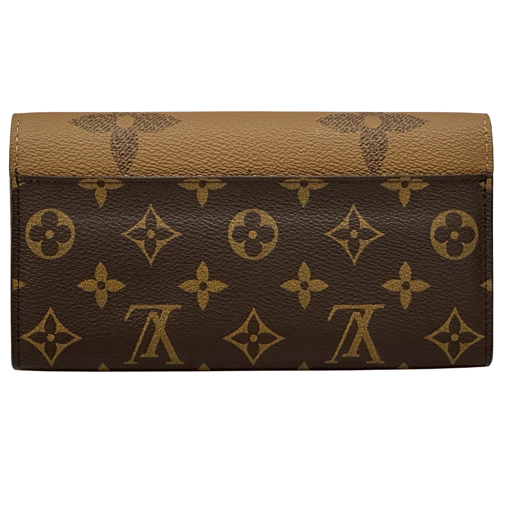 LOUIS VUITTON ルイ・ヴィトン ポルトフォイユ・サラ 長財布 モノグラム ジャイアントリバース ブラウン M80726 レディース メンズ 【中古】
