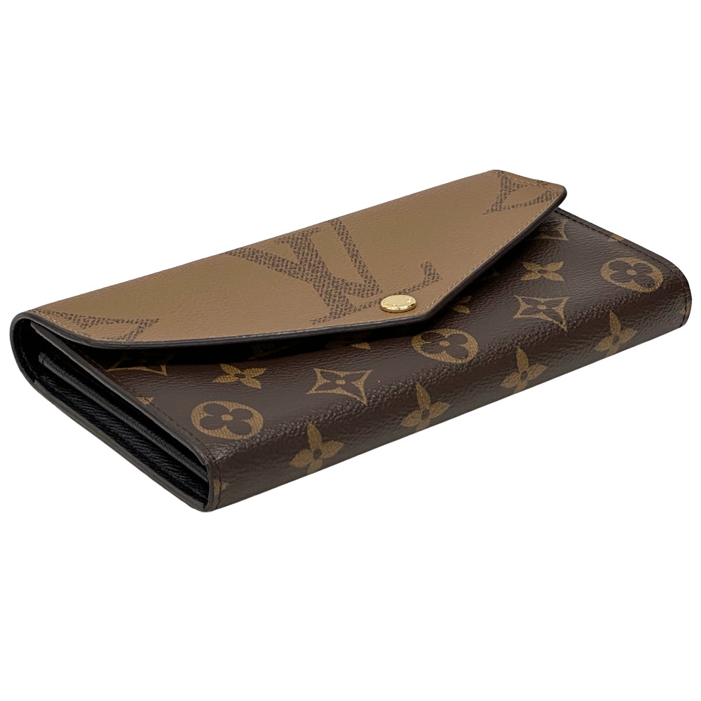LOUIS VUITTON ルイ・ヴィトン ポルトフォイユ・サラ 長財布 モノグラム ジャイアントリバース ブラウン M80726 レディース メンズ 【中古】