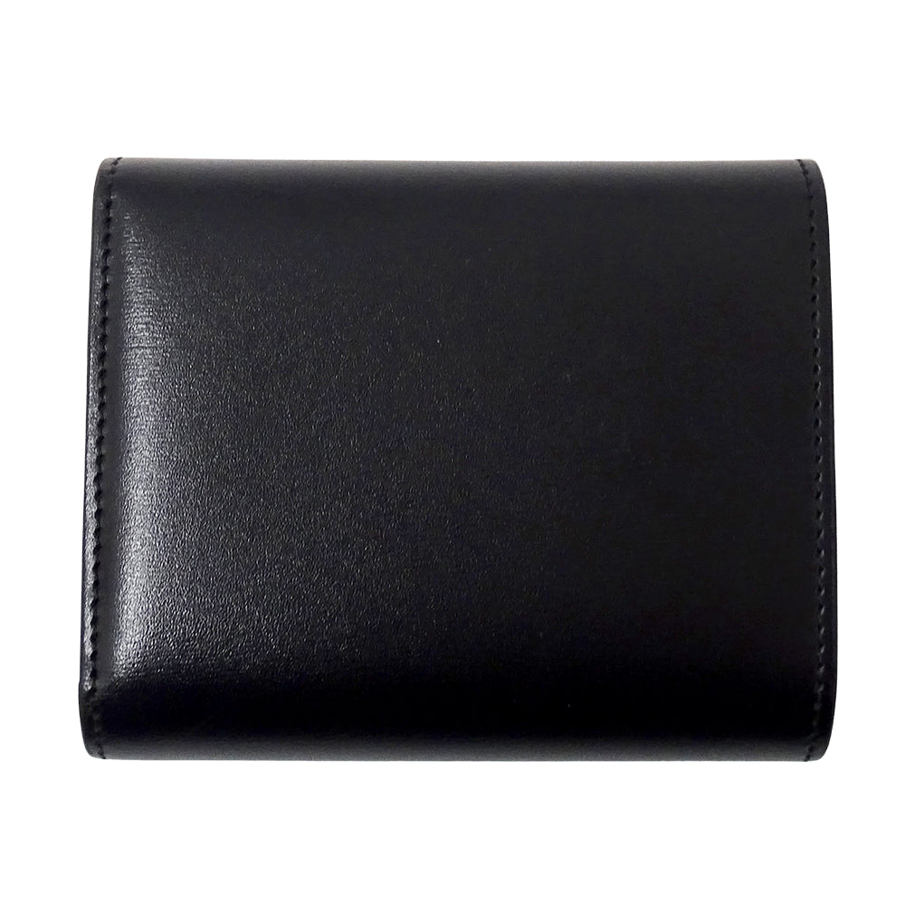 CELINE セリーヌ 二つ折り財布 トリオンフ ブラック レザー レディース 【中古】
