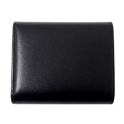 CELINE セリーヌ 二つ折り財布 トリオンフ ブラック レザー レディース 【中古】