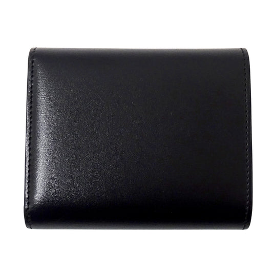 CELINE セリーヌ 二つ折り財布 トリオンフ ブラック レザー レディース 【中古】