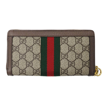 GUCCI グッチ 長財布 オフィディア ベージュ ブラウン 523154 GGスプリームキャンバス レディース メンズ 【中古】