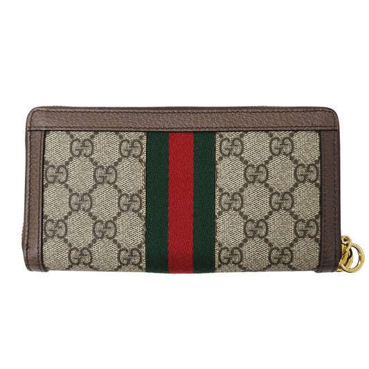 GUCCI グッチ 長財布 オフィディア ベージュ ブラウン 523154 GGスプリームキャンバス レディース メンズ 【中古】