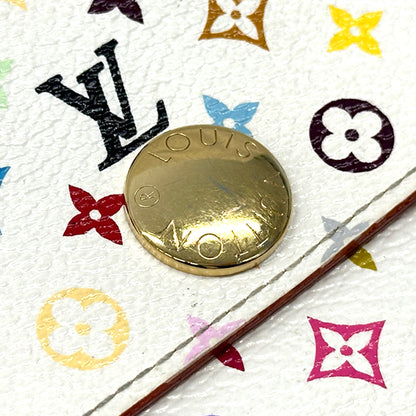 LOUIS VUITTON ルイ・ヴィトン ポルトフォイユ・サラ 長財布 モノグラム マルチカラー リッチ ホワイト ピンク M93744 レディース メンズ 【中古】