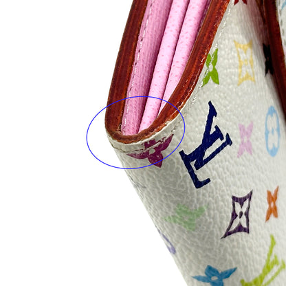 LOUIS VUITTON ルイ・ヴィトン ポルトフォイユ・サラ 長財布 モノグラム マルチカラー リッチ ホワイト ピンク M93744 レディース メンズ 【中古】