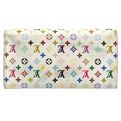 LOUIS VUITTON ルイ・ヴィトン ポルトフォイユ・サラ 長財布 モノグラム マルチカラー リッチ ホワイト ピンク M93744 レディース メンズ 【中古】