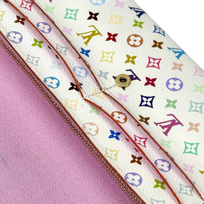 LOUIS VUITTON ルイ・ヴィトン ポルトフォイユ・サラ 長財布 モノグラム マルチカラー リッチ ホワイト ピンク M93744 レディース メンズ 【中古】